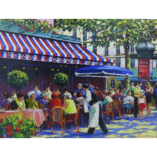 190 - E. ANTHONY ORME (British, b. 1945) UNTITLED PARISIEN CAFE  SCENE, pastel, signed and framed under gl... 