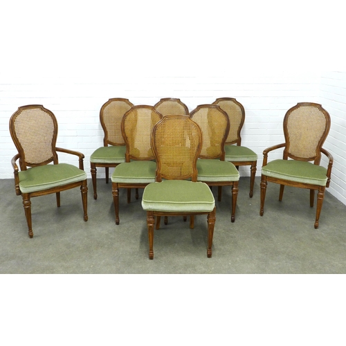 201 - Drexel Heritage set of eight bergere chairs, designed by Shirley Brackett,  to include two armchairs... 