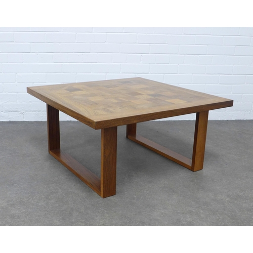 227 - Cado of Denmark, coffee table with parquetry top, 80 x 40cm.