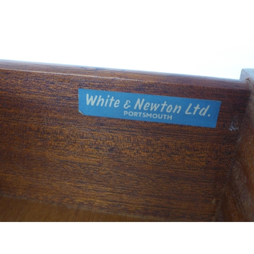 228 - White & Newton teak chest of drawers, 81 x 103 x 42cm.