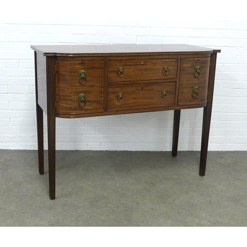 233 - 19th century mahogany bow front sideboard of neat proportions, with a pair of drawers flanked by a c... 