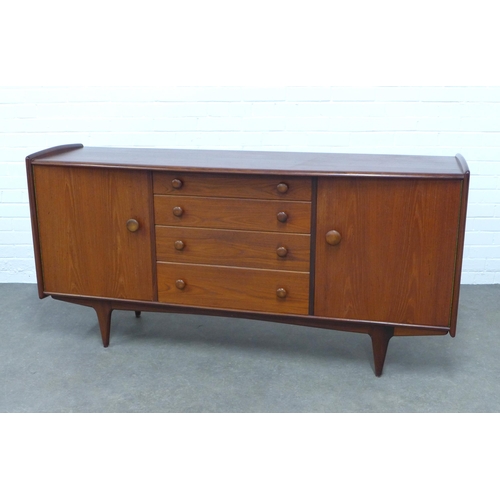 240 - Mid century Volnay teak sideboard designed by John Herbert for Youngers, of neat proportion with fou... 