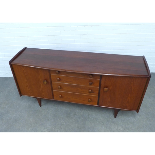 240 - Mid century Volnay teak sideboard designed by John Herbert for Youngers, of neat proportion with fou... 