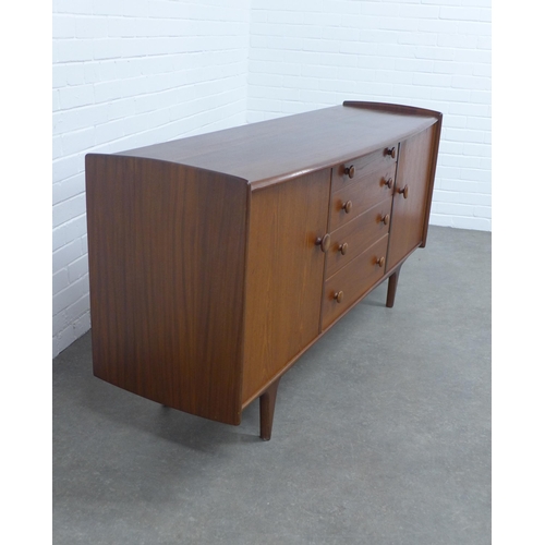 240 - Mid century Volnay teak sideboard designed by John Herbert for Youngers, of neat proportion with fou... 