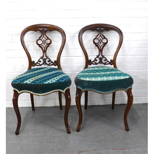 259 - Two Victorian side chairs with bargello needlework seats, 48 x 87 x 43cm. (2)