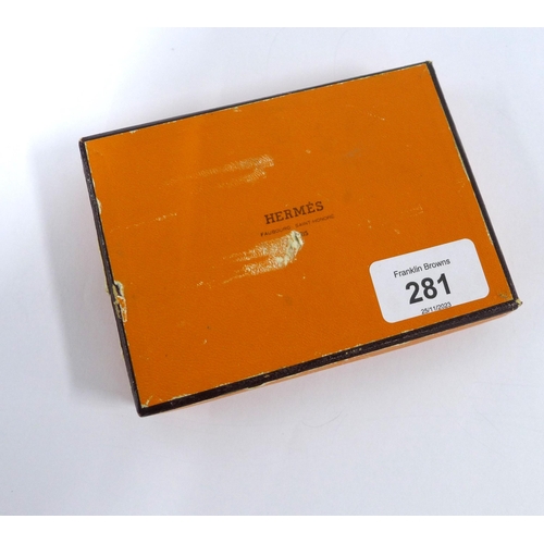 281 - Boxed set of Hermes playing cards, cards are 85 x 55mm