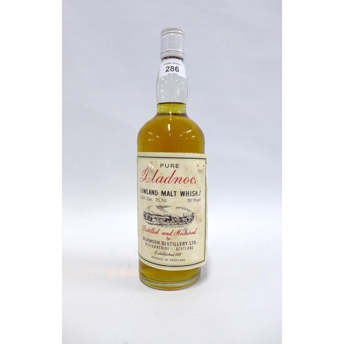 286 - BLADNOCH Lowland Malt Whisky. Circa 1970's. Distilled and matured by Bladnoch Distillery Ltd., Wigto... 