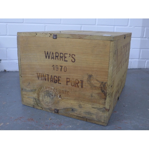 290 - 12 bottles of Warre's 1970 vintage port, crate unopened (12)