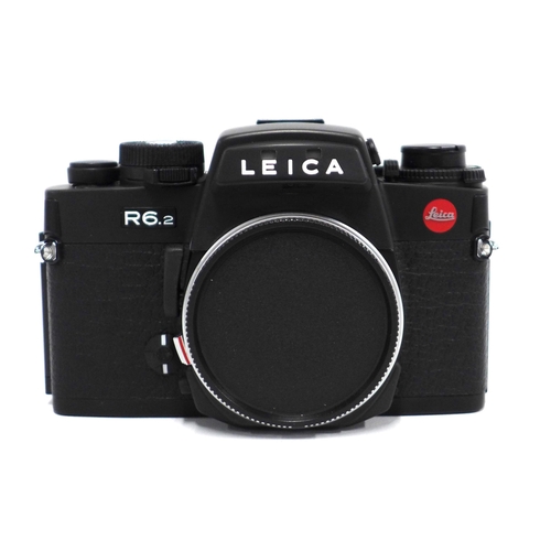 294 - Leica R6.2 camera, black chromium finish, serial number 2238280, manual and makers box.