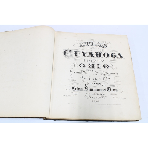 302 - Atlas of Cuyahoga County Ohio, published by Titus, Simmons & Titus, 1874, 42 x 37cm