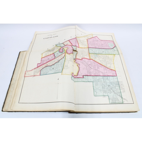 302 - Atlas of Cuyahoga County Ohio, published by Titus, Simmons & Titus, 1874, 42 x 37cm