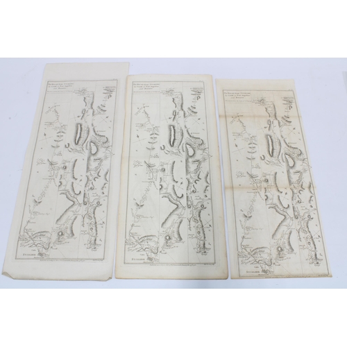 325 - 18th century double side road maps to include The Road From Inveraray to Tarbert and Campleton conti... 