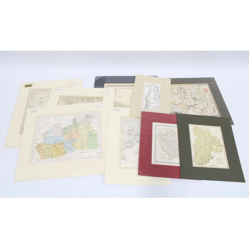 326 - A quantity of cad mounted coloured maps to include Road from Tarbet Inn to Crienlarach, The County o... 