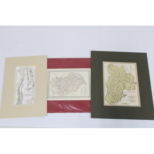 326 - A quantity of cad mounted coloured maps to include Road from Tarbet Inn to Crienlarach, The County o... 