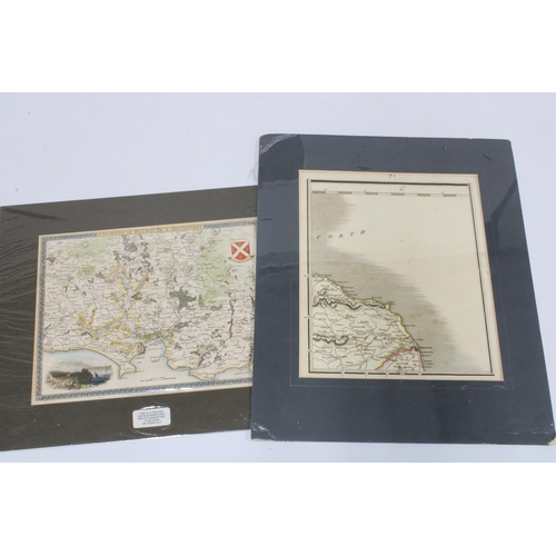 326 - A quantity of cad mounted coloured maps to include Road from Tarbet Inn to Crienlarach, The County o... 