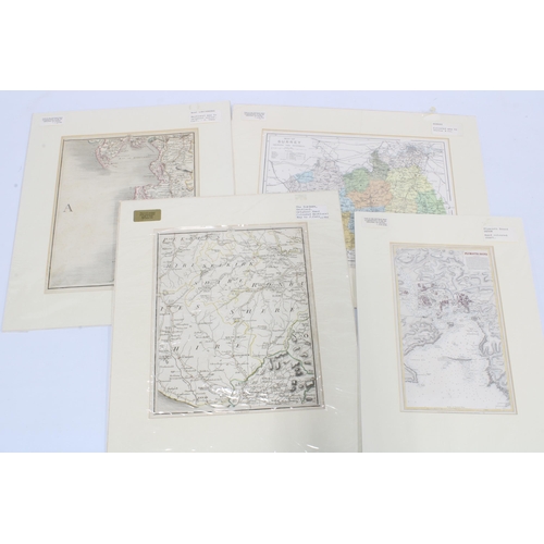 326 - A quantity of cad mounted coloured maps to include Road from Tarbet Inn to Crienlarach, The County o... 