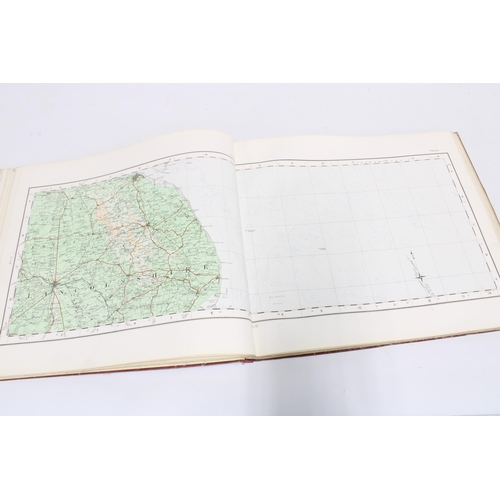 331 - 'Ordnance Survey Atlas of England & Wales' 1922, complete but split, 35 x 40cm