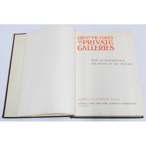 336 - 'Great Pictures in Private Galleries', Cassell and Company Limited, 48 coloured plates complete, 38 ... 