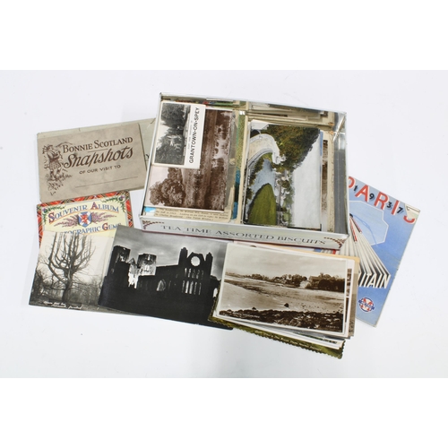 347 - Collection of vintage postcards in a biscuit tin (a lot)