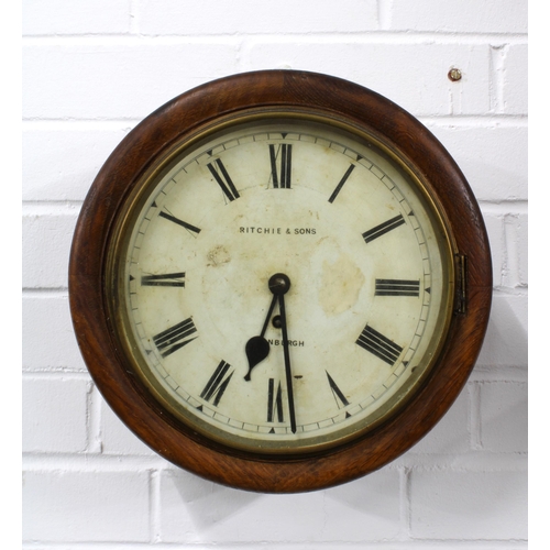 390 - Ritchie & Sons of Edinburgh wall clock, 32cm