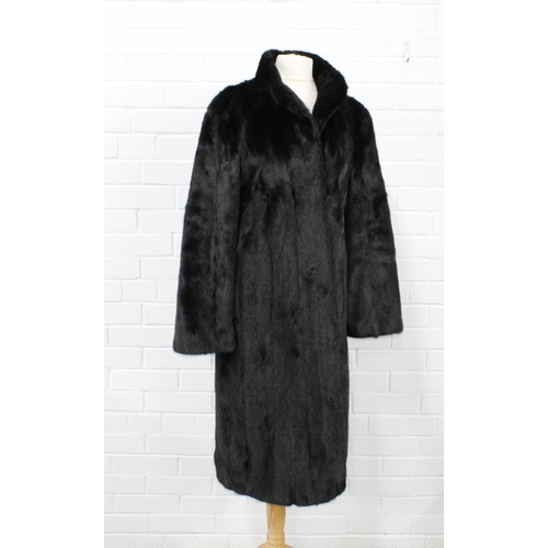 401 - Sage mink full length fur coat with braided lining