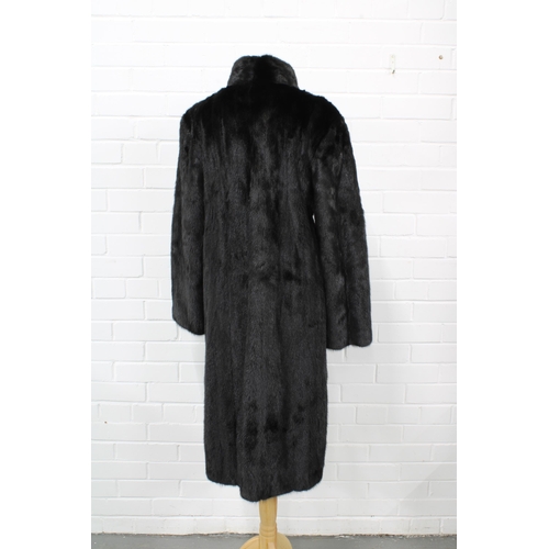 401 - Sage mink full length fur coat with braided lining