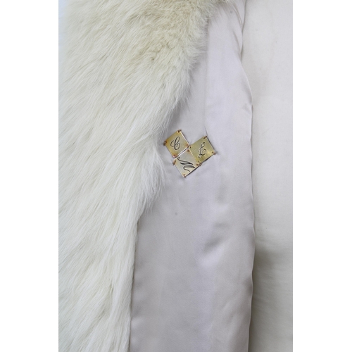 402 - Pellicceria Milanese three quarter length white fur jacket