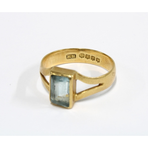 51 - Victorian 18ct gold gemset ring, Glasgow 1892