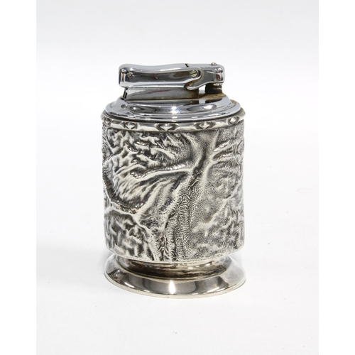 70 - Vintage silver table lighter, London 1967, 8cm high