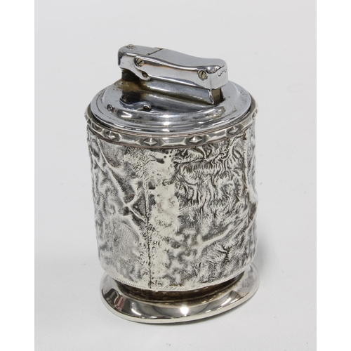 70 - Vintage silver table lighter, London 1967, 8cm high