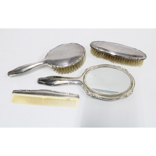 70A - Silver plated dressing table brush set (4)