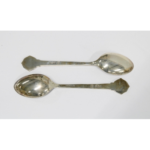 71 - Cased set of six silver Lindisfarne teaspoons, Sheffield 1978 (6)