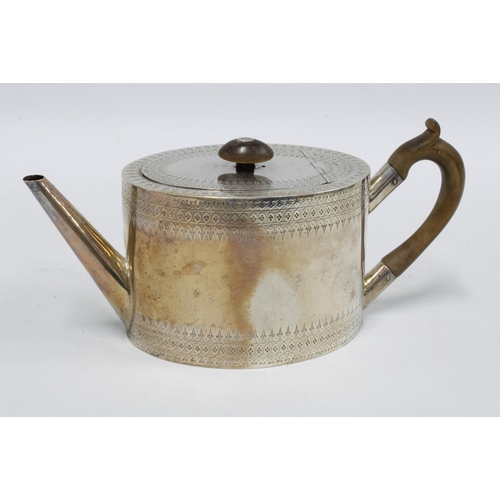 77 - Victorian silver teapot , London 1882