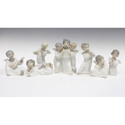 92 - Seven Lladro cherub / angel musician figures (7)