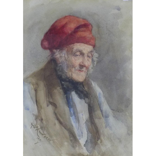 175 - HENRY WRIGHT KERR RSA, RSW (SCOTTISH 1857-1936) watercolour, signed and dated 1902, framed under gla... 