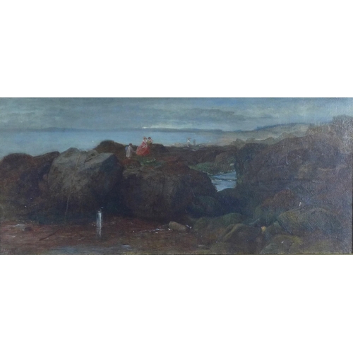 179 - SIR WILLIAM FETTES DOUGLAS PRSA, RSW, RSA (SCOTTISH 1822 - 1891) ON THE SHORE NEAR MONTROSE, oil on ... 