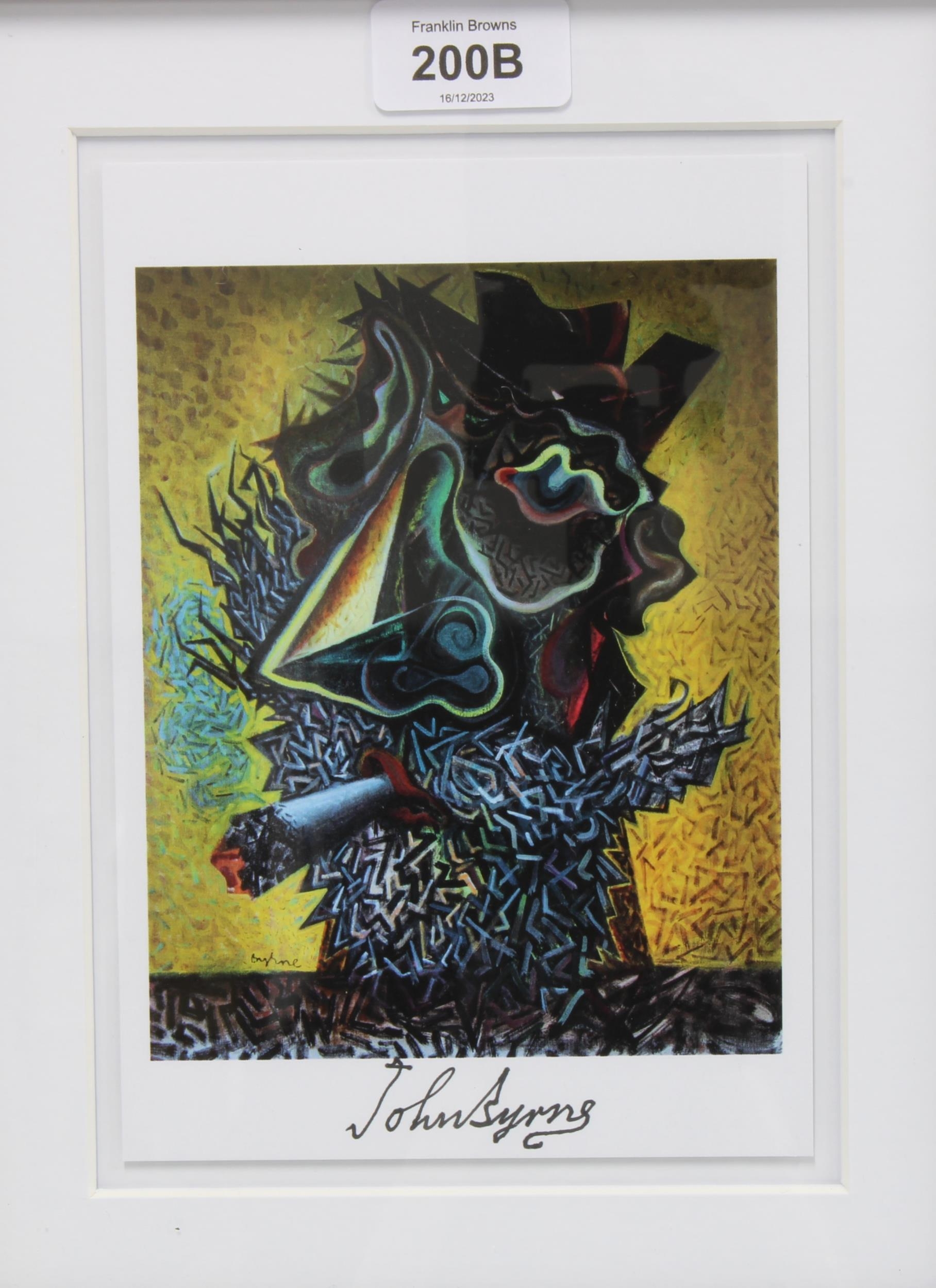 JOHN BYRNE RSA (SCOTTISH 1940 - 2023) a coloured print signed in black ...