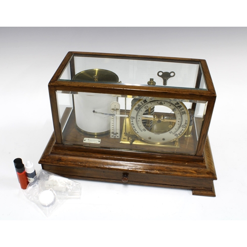 301 - Richardson Adie & Co of Edinburgh  cased barograph, 37 x 22cm.