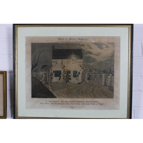 378 - Collection of framed prints to include Spree at Melton Mowbray, a Society of Distinguished Painters,... 