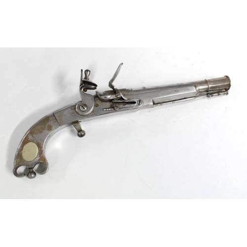 385 - Scottish steel pistol replica, 32cm long