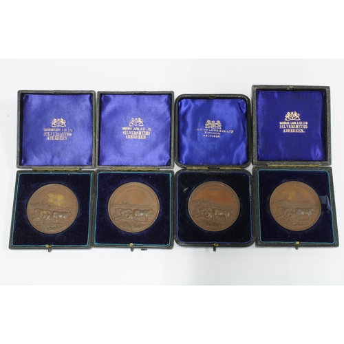 408 - Four Royal Northern Agricultural Society bronze medals , circs 1910 - 1915 (4)