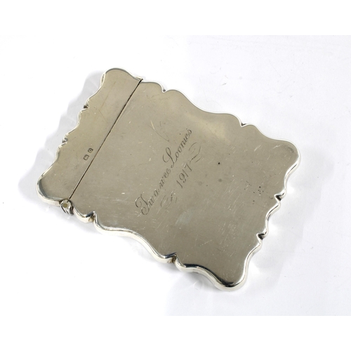 62 - George V silver 'Twa Wee Loonies' card case,  Joseph Gloster Ltd, Birmingham 1913,  9 x 6.5cm