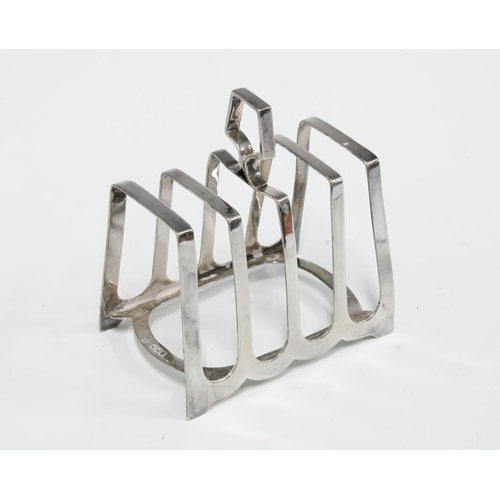 66 - George V silver six bar toast rack, Sheffield 1920