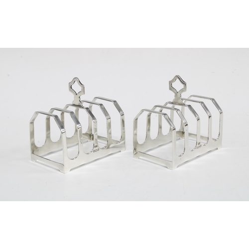 76 - A pair of Viners silver six bar toast racks,  Sheffield 1939 (2)