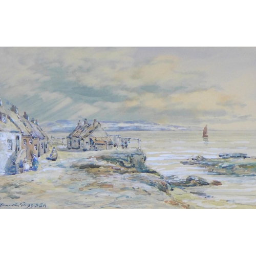 156 - JOHN HAMILTON GLASS, SSA (Scottish 1890-1925), NEAR COCKENZIE, signed watercolour, framed under glas... 