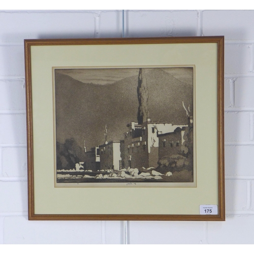 175 - ERNEST STEPHEN LUMSDEN (1883-1948) untitled framed print, 30 x 25cm