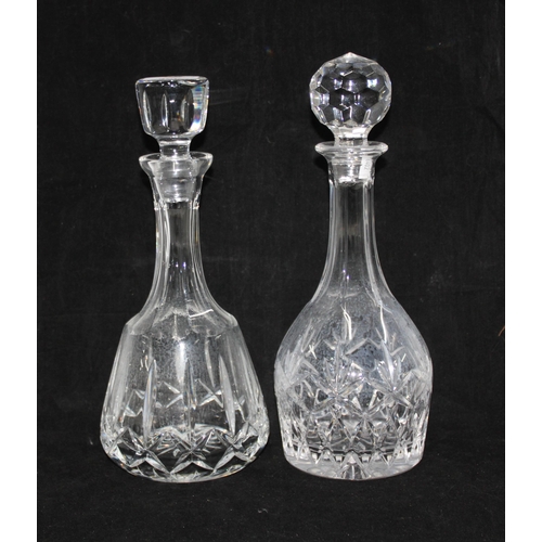 366 - Two cut glass decanters with stoppers (2)