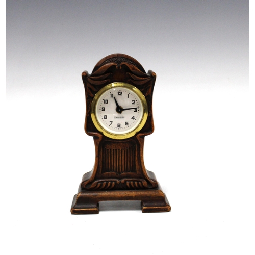 379 - Art Nouveau style mantle clock, 18cm high