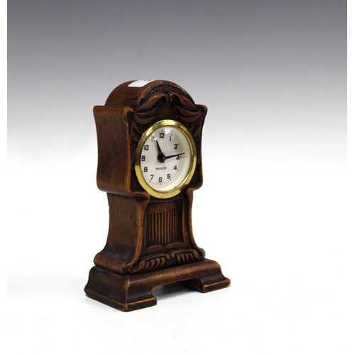 379 - Art Nouveau style mantle clock, 18cm high