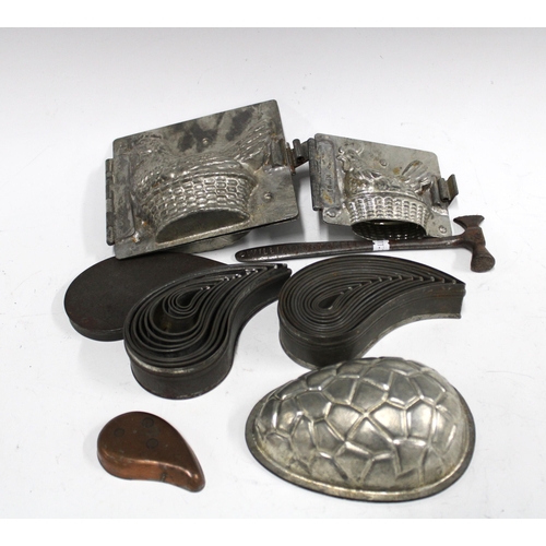 427 - A collection of early 20th chocolate moulds to include Randle & Smith of Birmingham, together with a... 